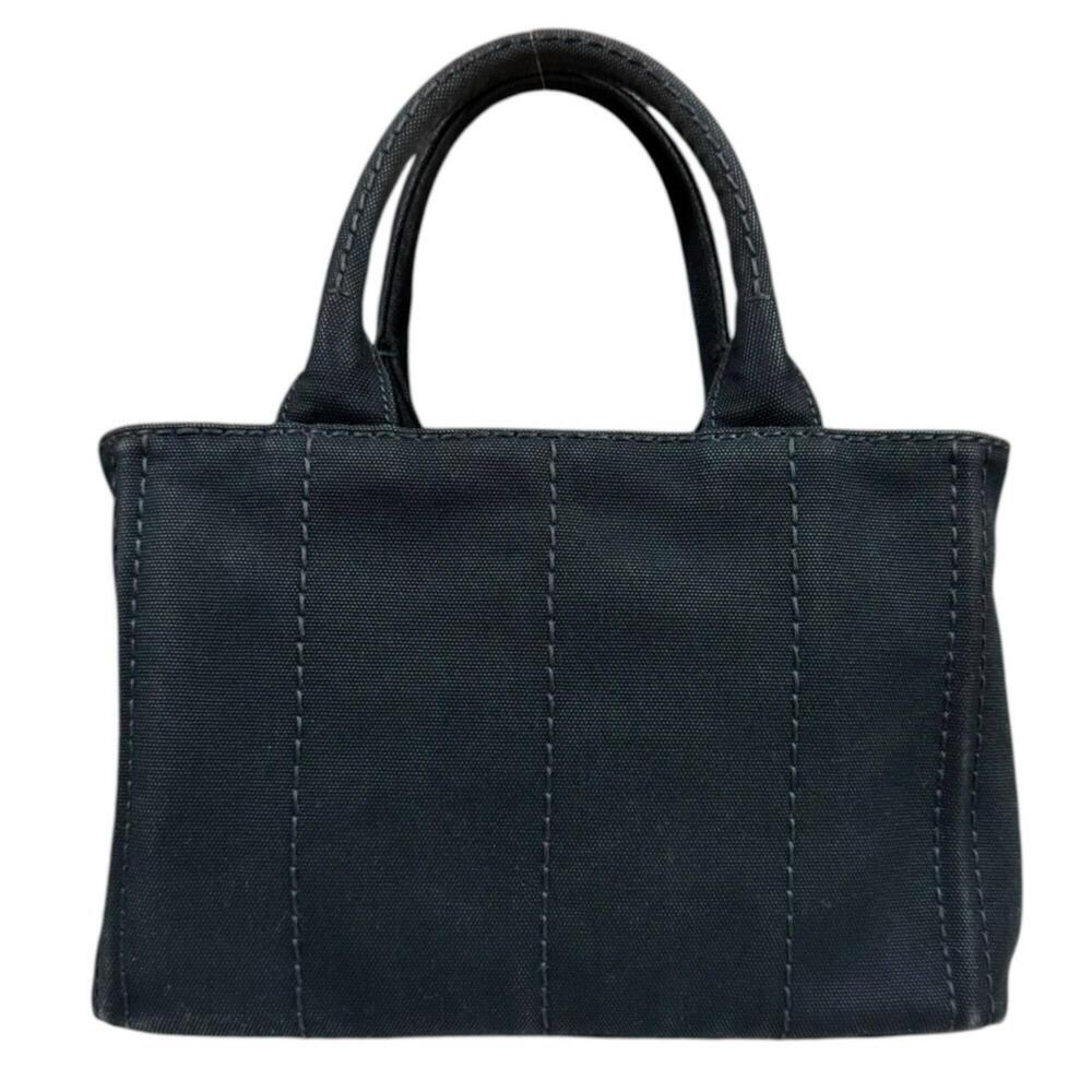 Prada Canapa Shoulder Bag, Canvas IBG439, Black, Women's, PRADA 2-way - Picture 3 of 16